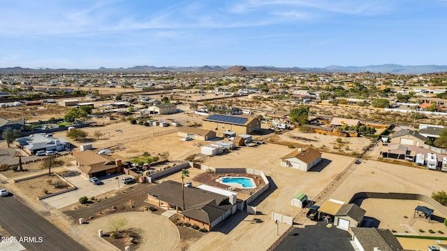 aerial view featuring a mountain view