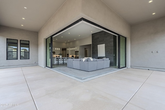 view of patio / terrace with an outdoor living space