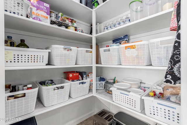 view of pantry