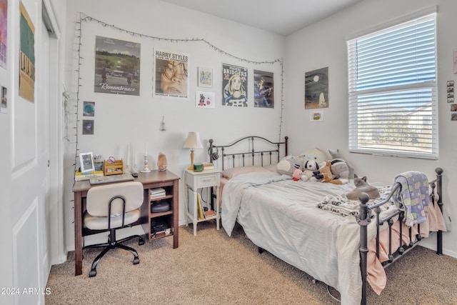 view of carpeted bedroom