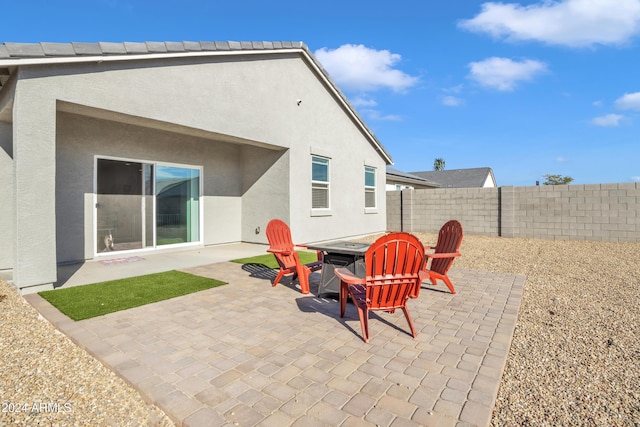 view of patio / terrace with fence