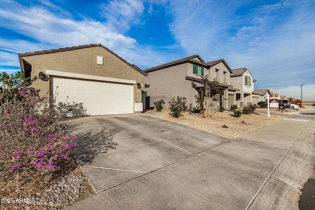 view of front facade with a garage