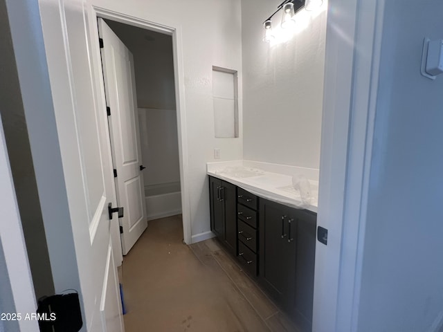 full bathroom with double vanity