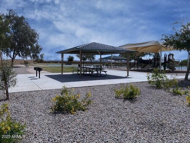 surrounding community with a gazebo and playground community
