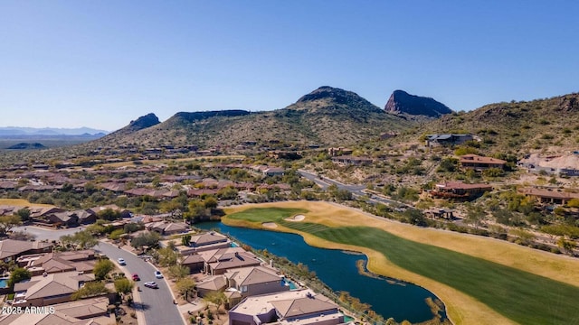 9432 N Longfeather, Fountain Hills, AZ 85268 - aerial view of residential area featuring a water and mountain view and a golf club