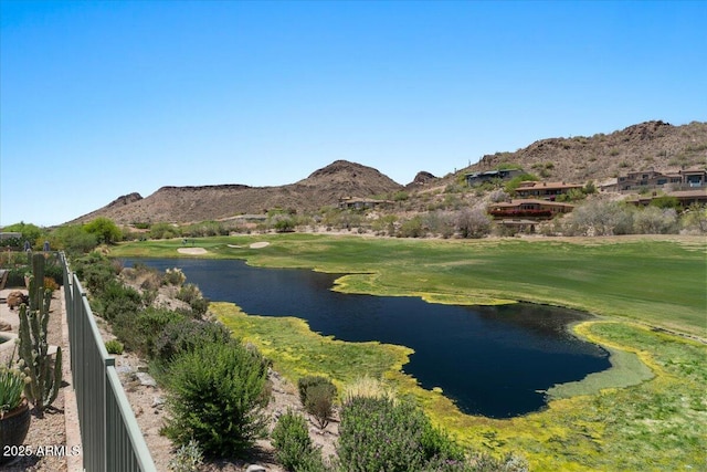 9432 N Longfeather, Fountain Hills, AZ 85268 - view of home's community with a water and mountain view, view of golf course, and fence