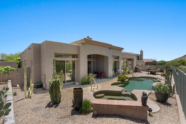 9432 N Longfeather, Fountain Hills, AZ 85268 - rear view of property with a patio area, a fenced backyard, and stucco siding