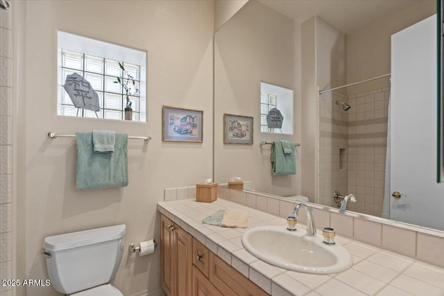 9432 N Longfeather, Fountain Hills, AZ 85268 - full bathroom with toilet, vanity, and a shower