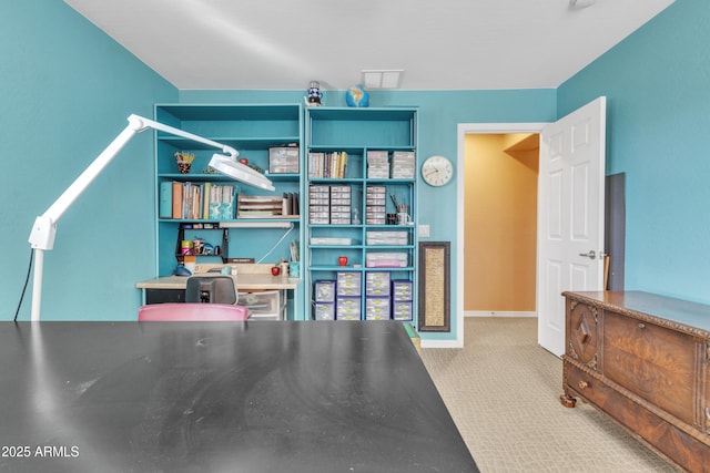 interior space with carpet flooring