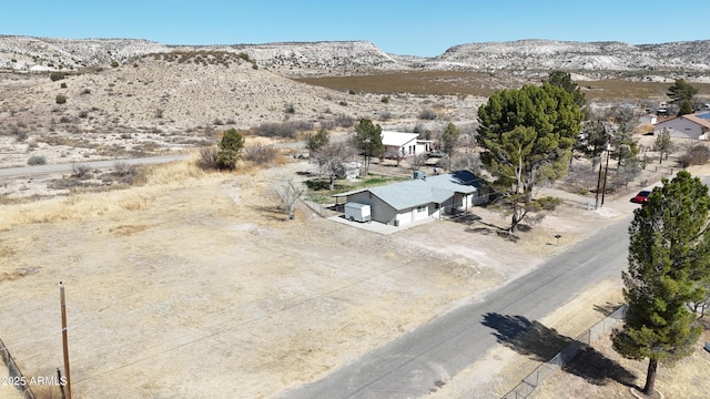 aerial view featuring a mountain view