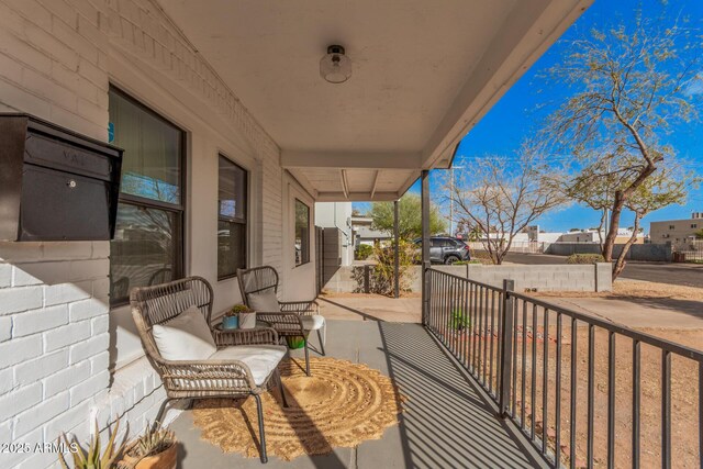 balcony with covered porch