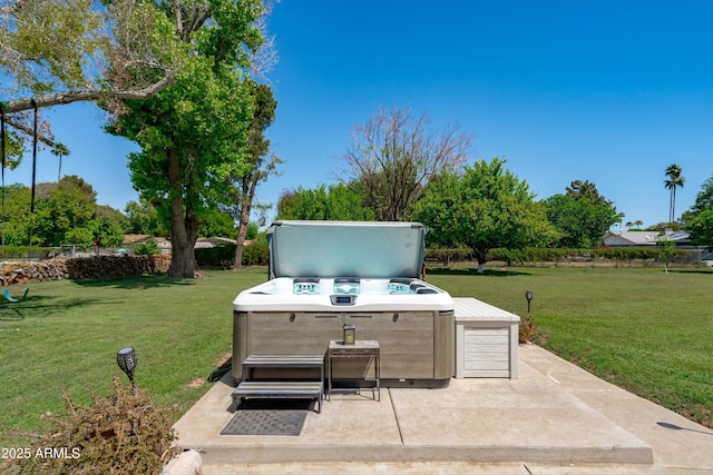 10532 W Catalina Dr, Avondale, AZ 85392 - view of patio / terrace featuring a hot tub