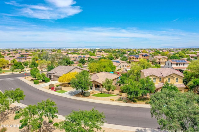 aerial view with a residential view