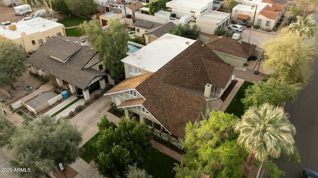 aerial view with a residential view