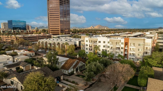 city view with a mountain view