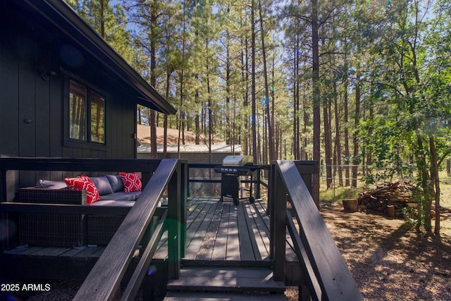 deck with outdoor lounge area