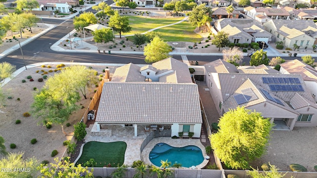 bird's eye view featuring a residential view