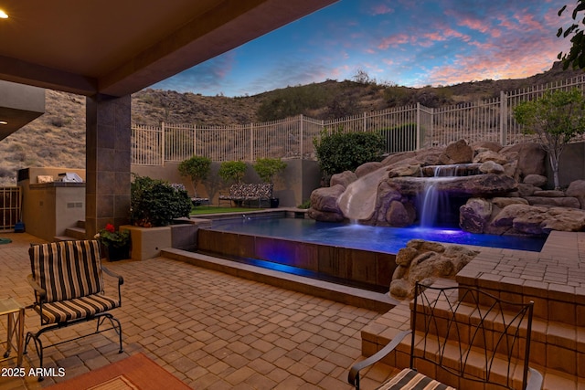 view of patio / terrace with a fenced backyard