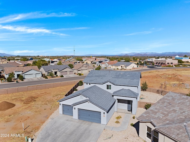 aerial view featuring a mountain view