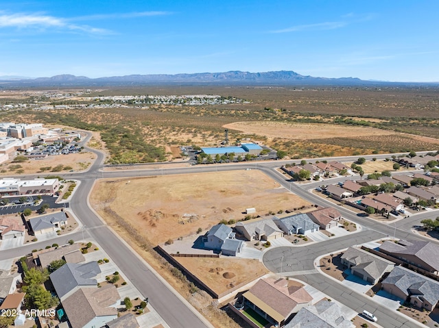 aerial view with a mountain view