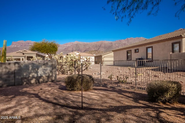 exterior space with a mountain view