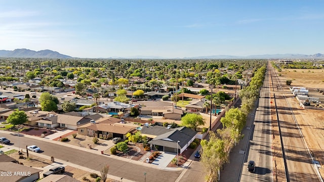 8730 E Montecito Ave, Scottsdale, AZ 85251 - drone / aerial view featuring a residential view and a mountain view