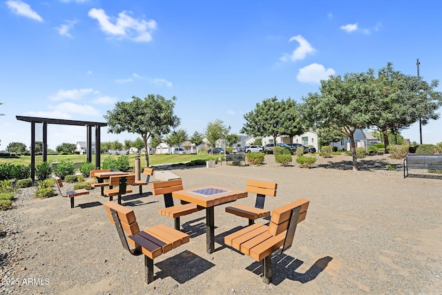 20716 E Pummelos Rd, Queen Creek, AZ 85142 - surrounding community featuring an outdoor fire pit and a residential view