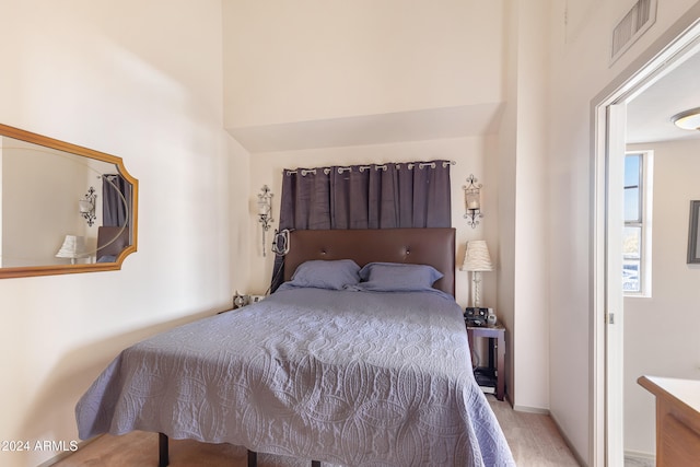 bedroom featuring light hardwood / wood-style floors