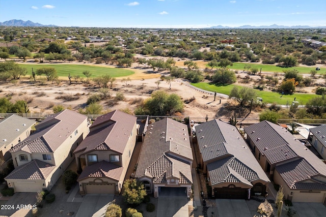 bird's eye view featuring a mountain view