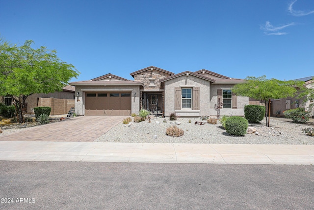 view of front of house featuring a garage