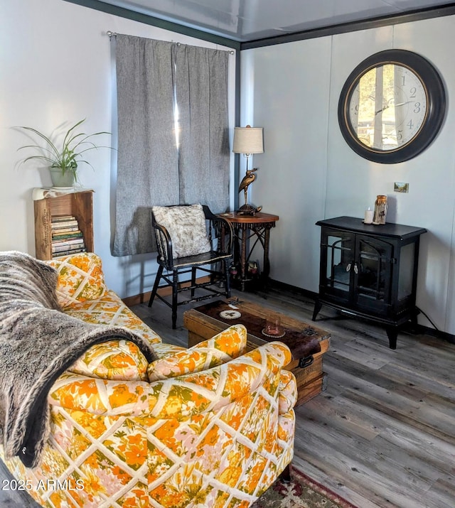 living room featuring wood finished floors