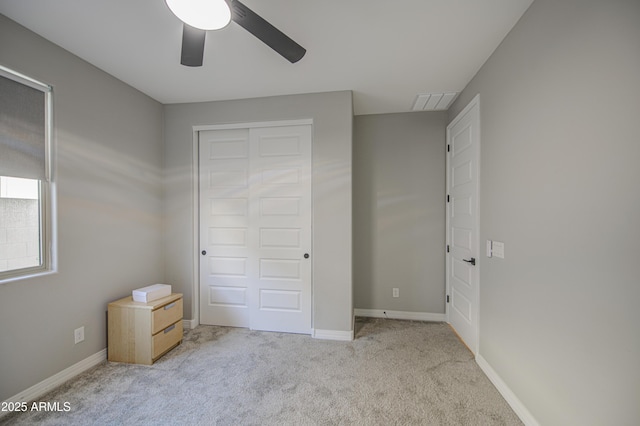 12806 W Mclellan Rd, Glendale, AZ 85307 - unfurnished bedroom featuring carpet floors, a closet, and ceiling fan