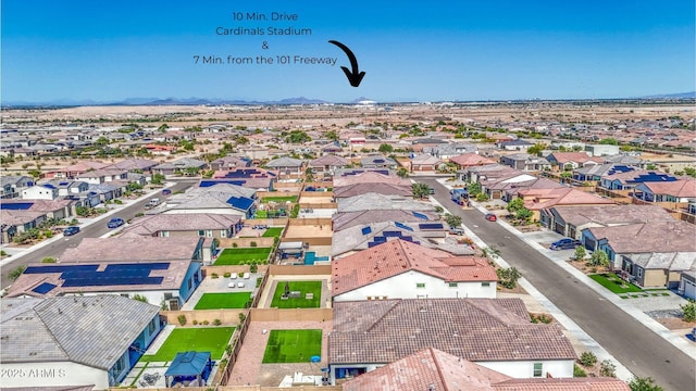 12806 W Mclellan Rd, Glendale, AZ 85307 - aerial perspective of suburban area featuring a mountain backdrop