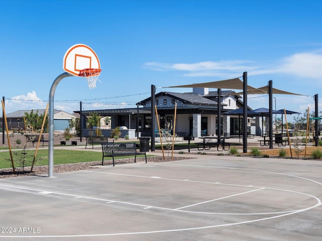 view of basketball court with community basketball court