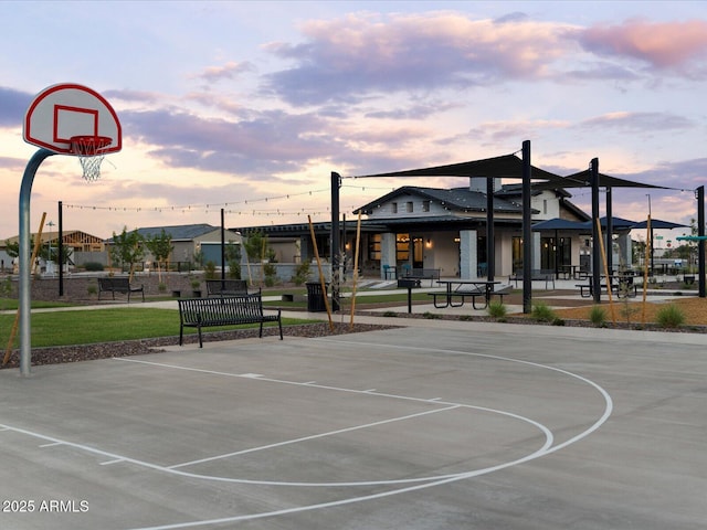 view of sport court with community basketball court