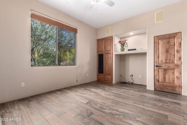 10657 E Cloudview Ave, Gold Canyon, AZ 85118 - interior space featuring a ceiling fan, light wood-type flooring, and visible vents
