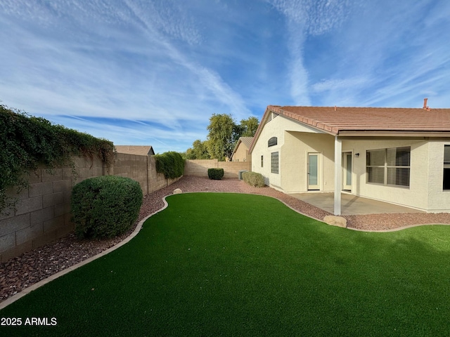 view of yard featuring a patio area