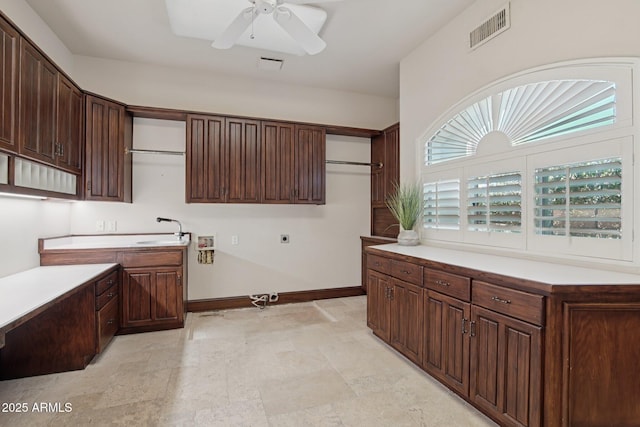 1330 N 40th St Unit 1, Mesa, AZ 85205 - laundry room with electric dryer hookup and a ceiling fan