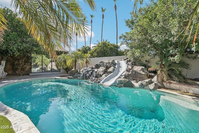 1330 N 40th St Unit 1, Mesa, AZ 85205 - view of swimming pool with a water slide