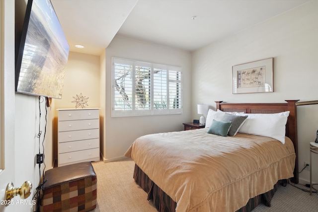 view of carpeted bedroom