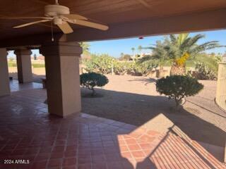 view of patio / terrace with ceiling fan