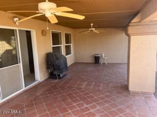 view of patio with a ceiling fan