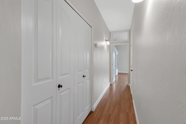 corridor featuring hardwood / wood-style floors