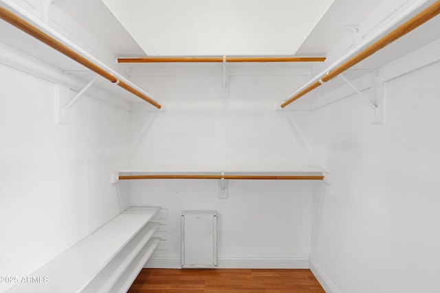 walk in closet featuring light wood-type flooring