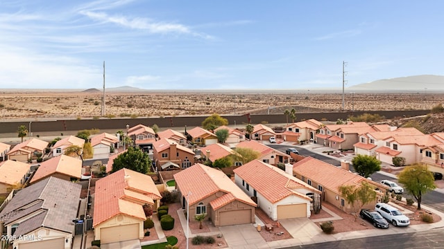 bird's eye view featuring a mountain view