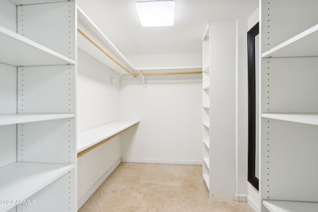 view of walk in closet