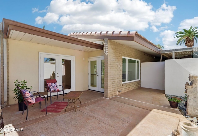 view of patio / terrace with french doors