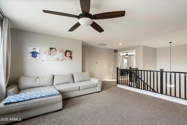 view of carpeted living room