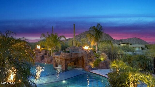 26285 N 89th St, Scottsdale, AZ 85255 - view of pool at dusk