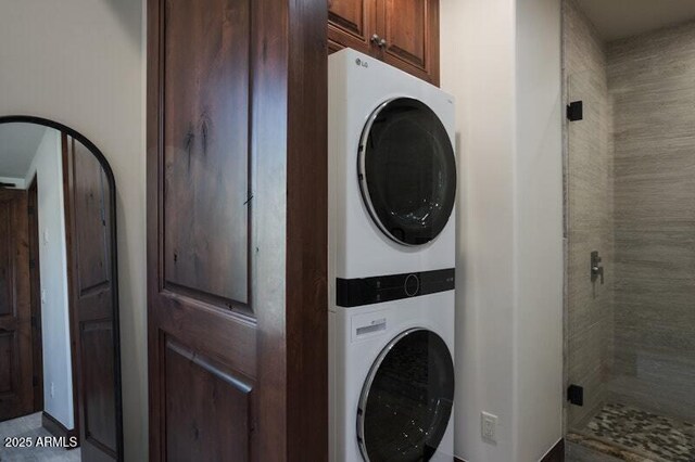 26285 N 89th St, Scottsdale, AZ 85255 - washroom with stacked washer / dryer